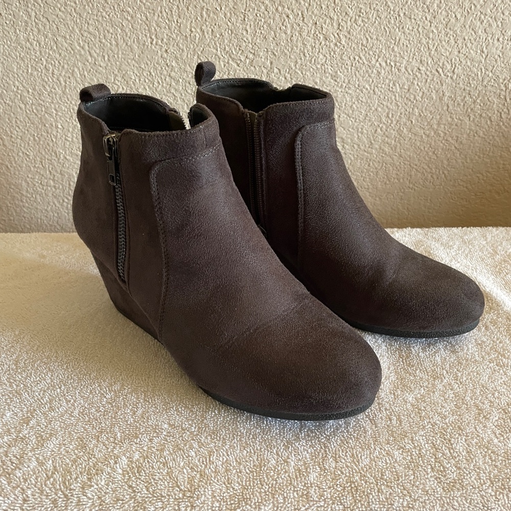 Brown Suede Ankle Boots